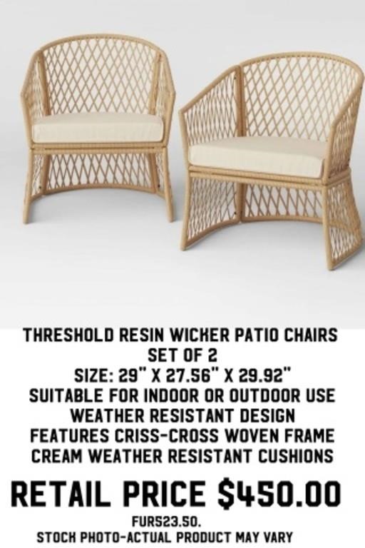 Threshold Resin Wicker Patio Chairs