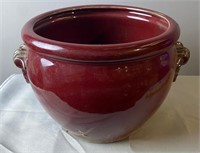 Red Stoneware Jardinière