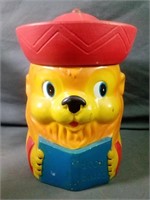 Vintage 8" Ceramic Lion Cookie Jar Japan
