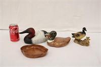 3 Vintage Ceramic Ducks