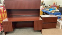 Desk with shelves and drawers 71 inches wide & 64