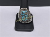 NAVAJO STERLING SILVER TURQUOISE RING