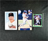 (3) MLB BASEBALL AUTOGRAPHS CARD & PHOTOS