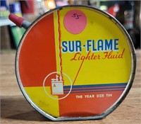 SUR-FLAME LIGHTER FLUID EMPTY TIN CAN