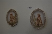 Vintage Pair of Lefton China Victorian Wall