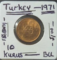 Uncirculated 1971 Turkish coin