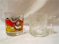 1978 Garfield the Cat Clear Glass Coffee Cup &