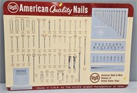 Metal American Quality Nails Advertising Sign