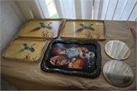 Painted Trays, Pheasant etc.