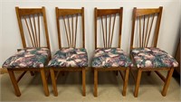 FOUR NICE DINETTE CHAIRS WITH PADDED SEATS