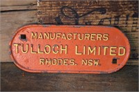 Manufacturers Tulloch Limited - 29x12cm approx.