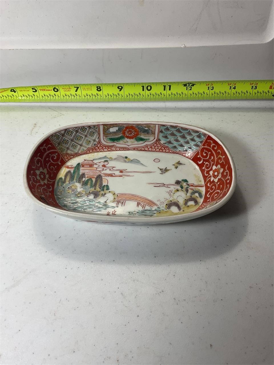 Antique Hand Painted Japanese Serving Dish