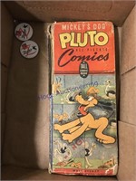 PLUTO TALL COMIC BOOK, 7-UP ZORRO PINS