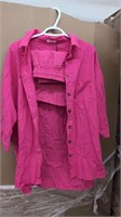 Size L, beyove womans pink co-ord set with long