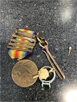 Military pin, tie clasp, ring, charm