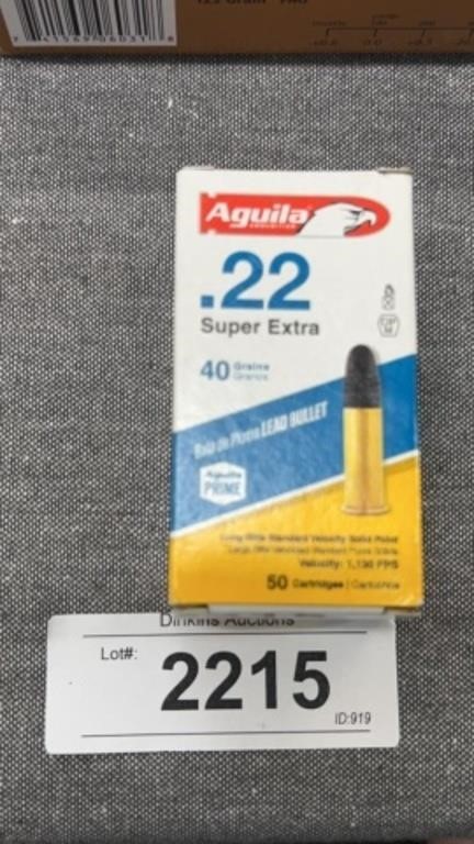 Aguila .22 super extra 40 grain led bullets