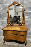 Vintage SERPENTINE FRONT Dresser