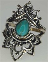 Turquoise style ring size 8