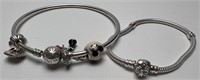 (2) x PANDORA STERLING SILVER BRACELETS