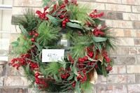 Pine and cranberry wreath