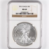 2012 Silver Eagle NGC MS69