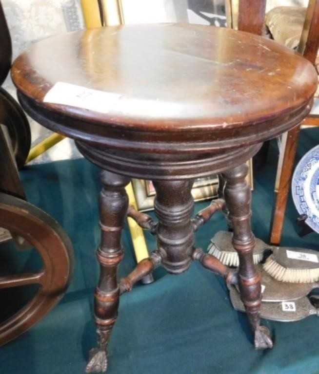 Piano Stool with Ball and Claw feet