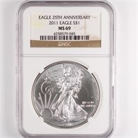 2011 Silver Eagle NGC MS69