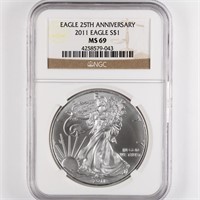 2011 Silver Eagle NGC MS69