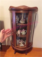 Small 22in what-not curio cabinet & Occupied Japan