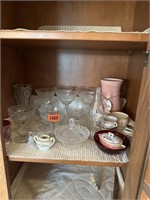 Glassware & Collectibles on Shelf