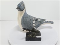 CERAMIC BLUE JAY & SIGGY PUCHTA BRONZE WHALE