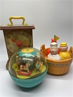 (3) Vintage Fisher-Price Toys: Men in a Tub, PLUS