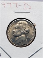 BU 1977-D Jefferson Nickel