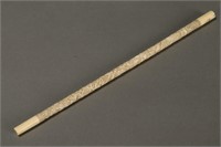 Chinese Qing Dynasty Ivory Baton, c.1890,
