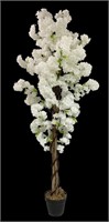 5' Gorgeous & Lifelike White Cherry Blossom Tree