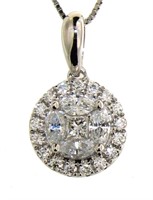 14kt Gold Round Brilliant 1/2 ct Diamond Necklace