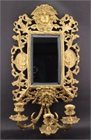 Ornate Gilt Mirror & Candelabra; Medusa & Hercules