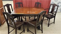 Vintage wooden Kitchen Table, 1 Captains Chair