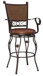 Powell Company Copper Stamped Back Barstool