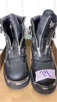 PAIR OF LEATHER MOTORCYCLE BOOTS
