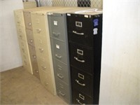 (5) 4 Drawer Filing Cabinets  52 Inches Tall