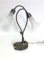 16.5" H Tulip Shade Desk Lamp Works