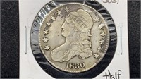 1830 Silver Bust Half Dollar