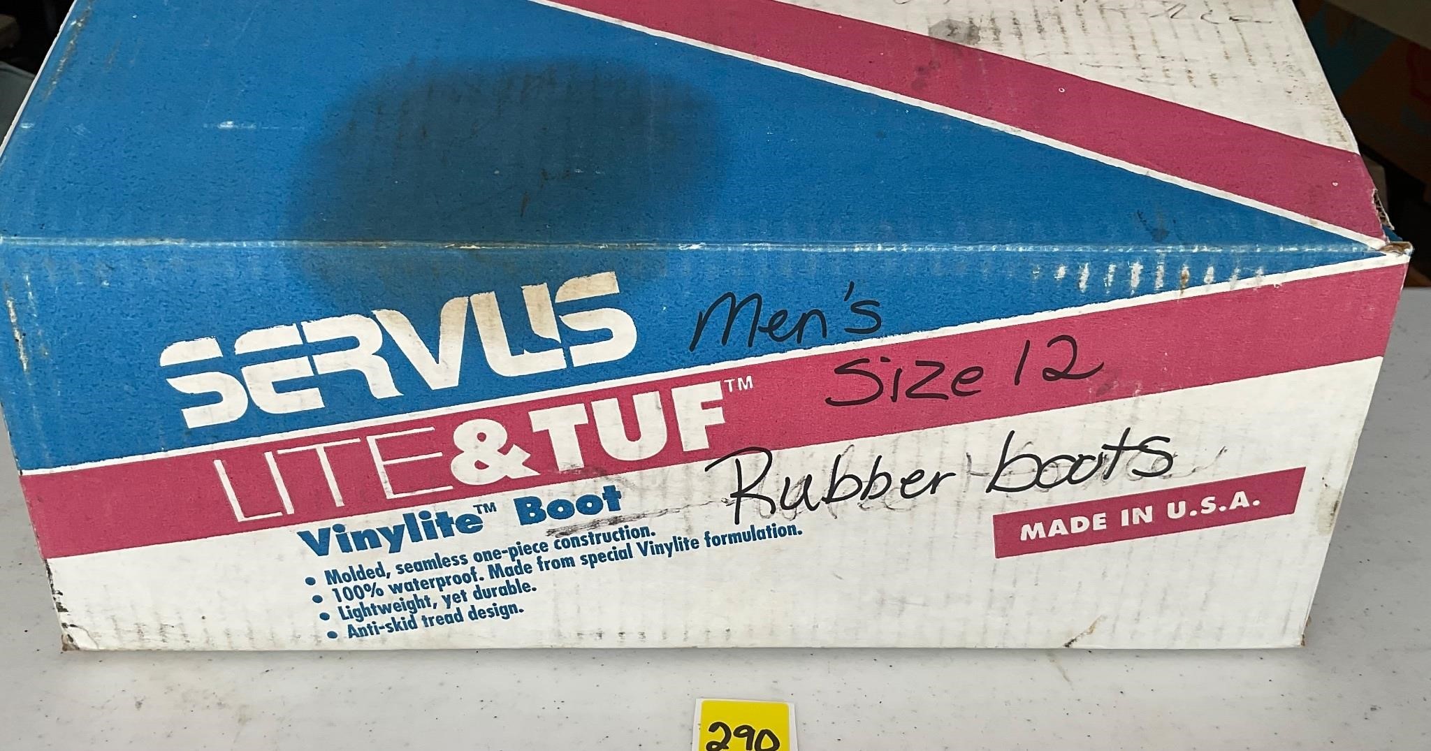 Men’s Size 12 Rubber Boots Vinylite