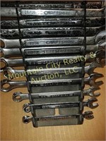 Indexed set of Craftsman combination wrenches