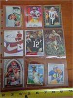 9 - ASSORTED FOOTBALL CARDS / SEE DESCR