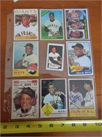 9 WILLIE MAYS SPORTS CARDS / SEE DESCR