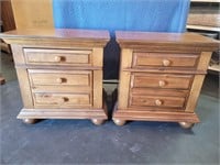 (2) 2 Drawer Night Stands 28" tall 28" long 17" d