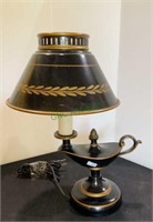 Vintage metal lantern style lamp with a metal