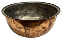 LARGE HAMMERED COPPER MIXING BOWL